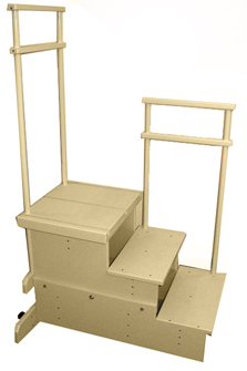 Three Step X-Ray Platform with handrail